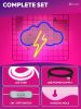 Cloud Led Light Neon Lights 13.4x11.7 inch Led Neon Signs For Wall Decor USB Powered Led Signs For Bedroom Wall Yellow Neon Signs Blue Neon Sign for B