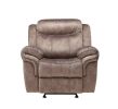 ACME Zubaida Glider Recliner, 2-Tone Chocolate Velvet 55022