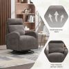 JiaDa Upholstered Swivel Glider.Rocking Chair for Nursery in Dark Grey.Modern Style One Left Bag