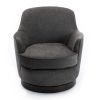 Richfield Charcoal Wood Base Swivel Chair