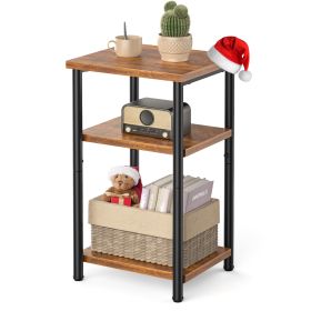 Adjustable 3-level Coffee Table (Option: Brown1P)
