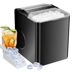 Portable Ice Maker Self-cleaning (Color: Black)