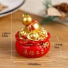 1pc; Pot Of Golden Car Ornament (2.28"��1.97"��1.97"); Home Decoration; Holiday Birthday Gifts