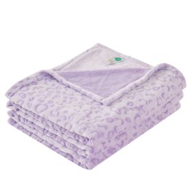 Women's Ultra Soft And Comfortable 3D Sofa Blanket (Option: Purple Leopard-60a80)